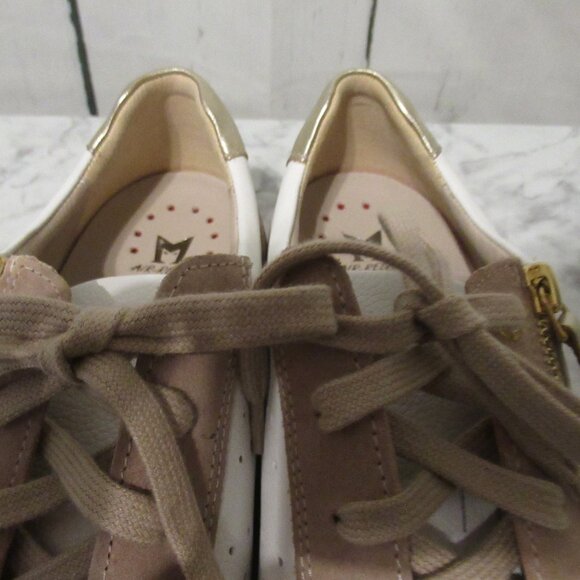 Mephisto Nikita Sneakers 10 White Tan Leather Suede Zip Comfort - Picture 8 of 10